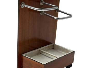 Walnut Art Deco Modernist Umbrella Stand, 1930s